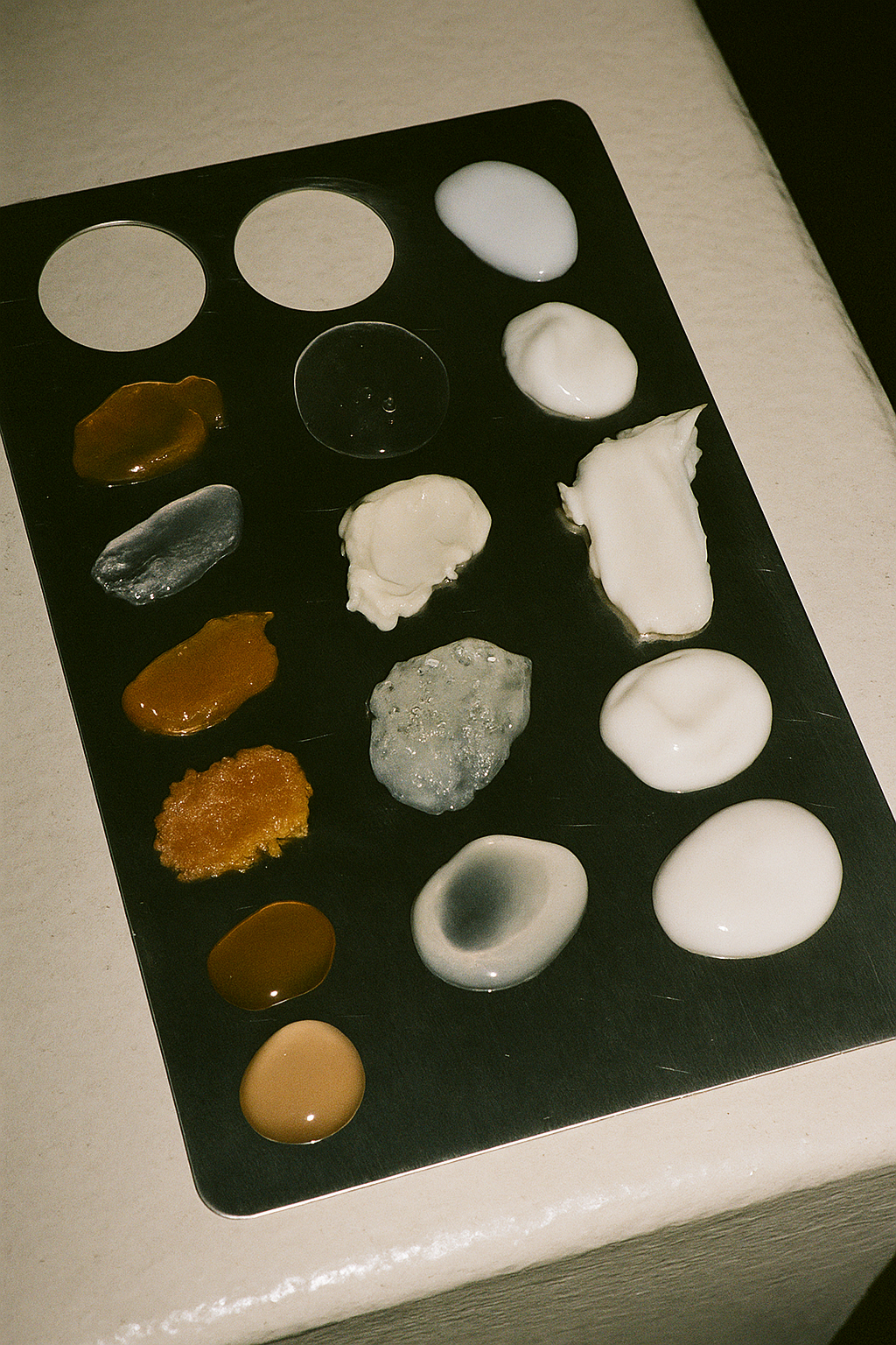 Packaging & sensory direction cosmetic formulation texture swatch